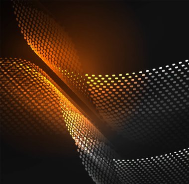 Tasarım şablonu parlayan parçacıkları dalga