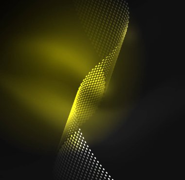 Tasarım şablonu parlayan parçacıkları dalga