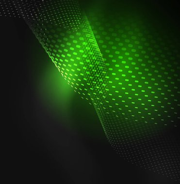 Tasarım şablonu parlayan parçacıkları dalga