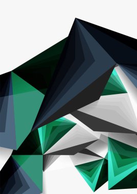 Vektör düşük Poli tarzı 3d üçgen çizgi