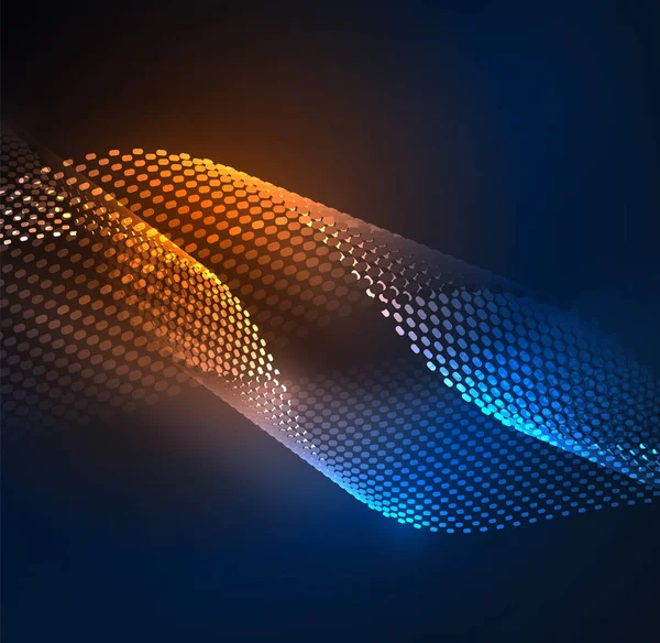 Tasarım şablonu parlayan parçacıkları dalga