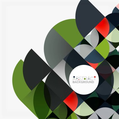 Kağıt daire kesim, mozaik mix geometrik desen tasarım