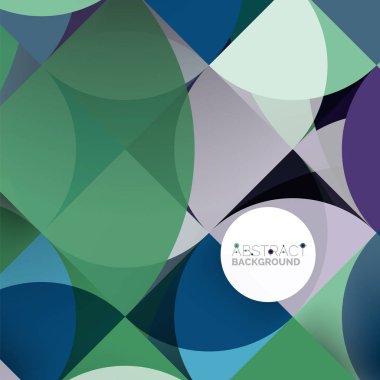 Kağıt daire kesim, mozaik mix geometrik desen tasarım