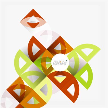 Kağıt daire kesim, mozaik mix geometrik desen tasarım