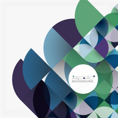 Kağıt daire kesim, mozaik mix geometrik desen tasarım