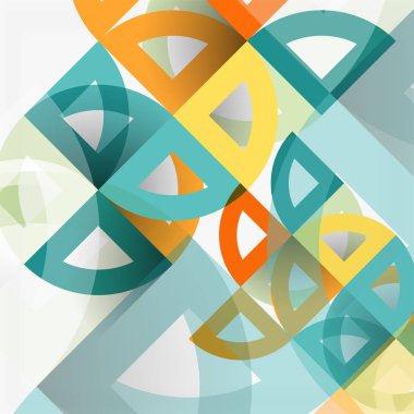 Kağıt daire kesim, mozaik mix geometrik desen tasarım