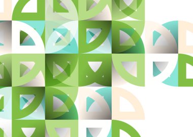 Kağıt daire kesim, mozaik mix geometrik desen tasarım