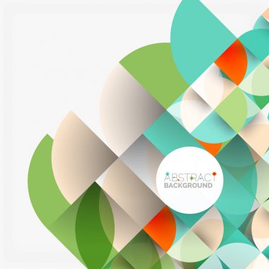 Kağıt daire kesim, mozaik mix geometrik desen tasarım