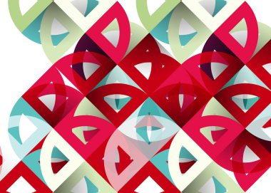 Kağıt daire kesim, mozaik mix geometrik desen tasarım