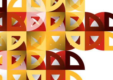 Kağıt daire kesim, mozaik mix geometrik desen tasarım