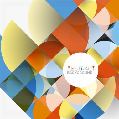 Kağıt daire kesim, mozaik mix geometrik desen tasarım