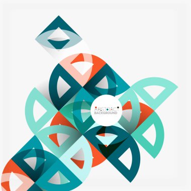 Kağıt daire kesim, mozaik mix geometrik desen tasarım