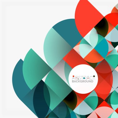 Kağıt daire kesim, mozaik mix geometrik desen tasarım