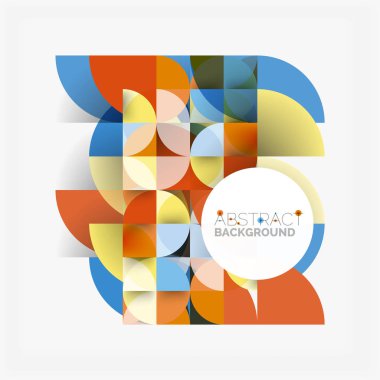 Kağıt daire kesim, mozaik mix geometrik desen tasarım