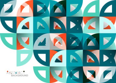 Kağıt daire kesim, mozaik mix geometrik desen tasarım