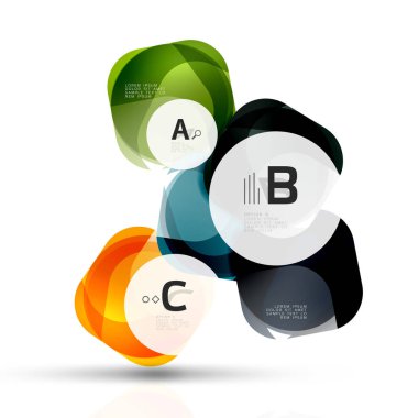 Parlak soyut öğeler