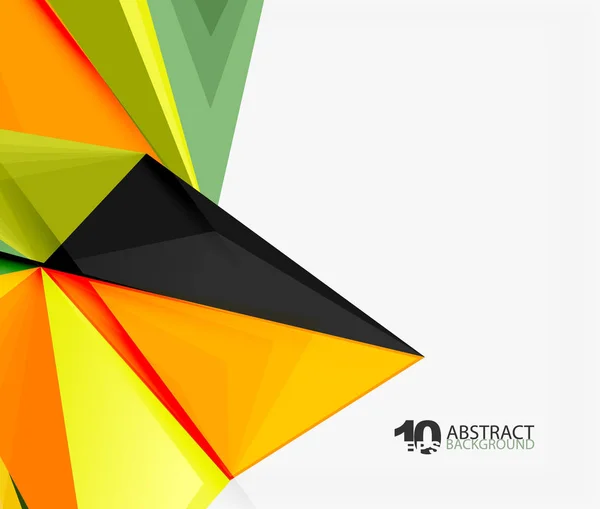 3D triangel polygonal abstrakt vektor — Stock vektor