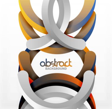 Modern 3d geometrik tarzı arka kemer dairesel çizgiler