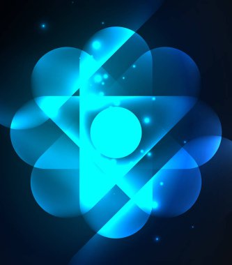 Vektör geometrik parlayan arka plan şekilleri