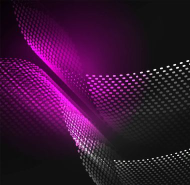 Tasarım şablonu parlayan parçacıkları dalga