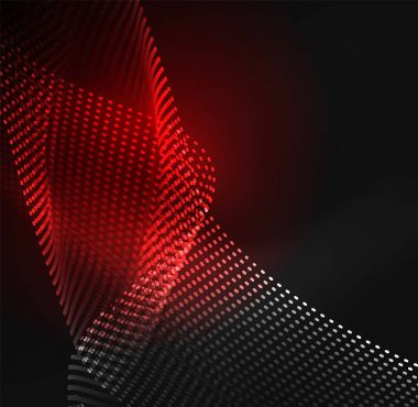 Tasarım şablonu parlayan parçacıkları dalga