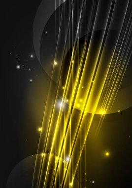 parlayan futuristik çizgiler