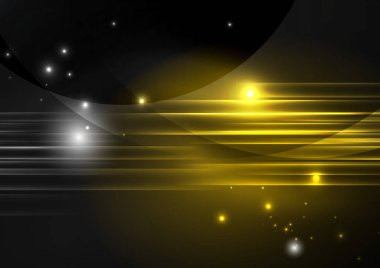 parlayan futuristik çizgiler