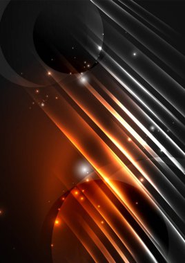 parlayan futuristik çizgiler