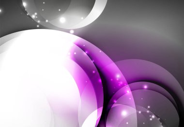 Dijital illüstrasyon, parlayan dalgalar ve daireler