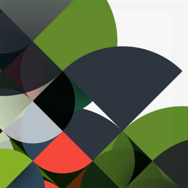 Kağıt daire kesim, mozaik mix geometrik desen tasarım