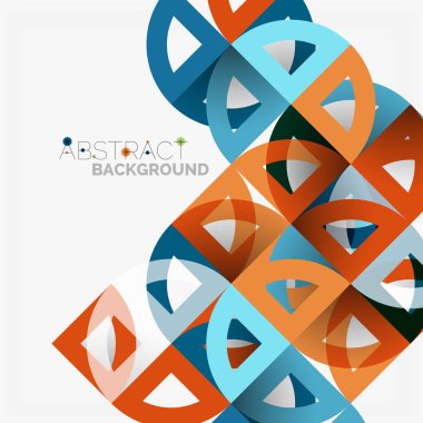 Kağıt daire kesim, mozaik mix geometrik desen tasarım