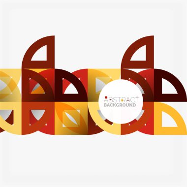 Kağıt daire kesim, mozaik mix geometrik desen tasarım