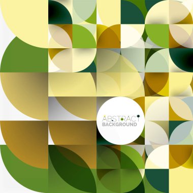 Kağıt daire kesim, mozaik mix geometrik desen tasarım