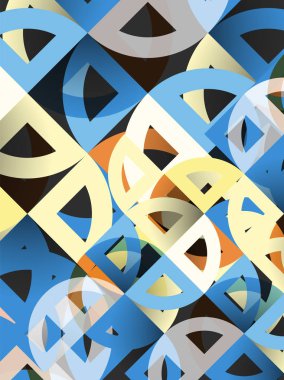 Kağıt daire kesim, mozaik mix geometrik desen tasarım