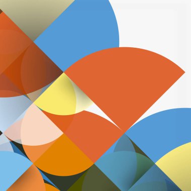 Kağıt daire kesim, mozaik mix geometrik desen tasarım