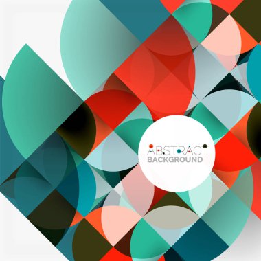 Kağıt daire kesim, mozaik mix geometrik desen tasarım