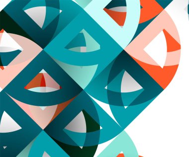 Kağıt daire kesim, mozaik mix geometrik desen tasarım