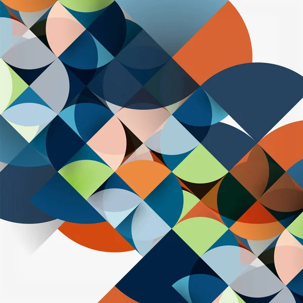 Kağıt daire kesim, mozaik mix geometrik desen tasarım