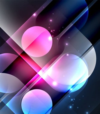 Vektör geometrik parlayan arka plan şekilleri