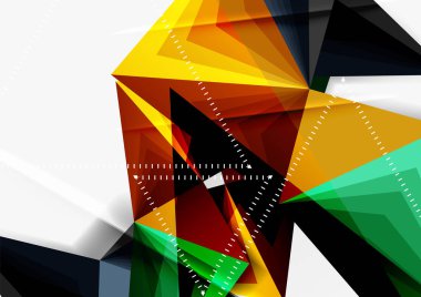 Vektör düşük Poli tarzı 3d üçgen çizgi