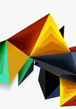 Vektör düşük Poli tarzı 3d üçgen çizgi