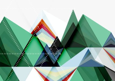 Üçgen düşük Poli vektör a4 boyutu geometrik soyut şablonu