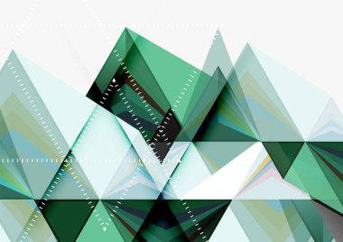 Üçgen düşük Poli vektör a4 boyutu geometrik soyut şablonu