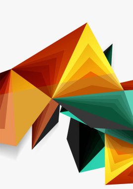 Vektör düşük Poli tarzı 3d üçgen çizgi