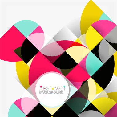 Modern geometrik arka plan daire