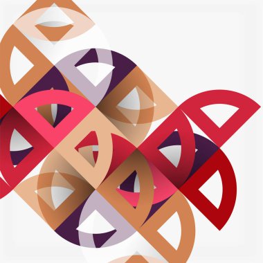 Kağıt daire kesim, mozaik mix geometrik desen tasarım