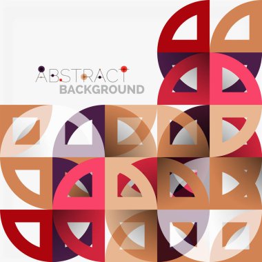 Kağıt daire kesim, mozaik mix geometrik desen tasarım