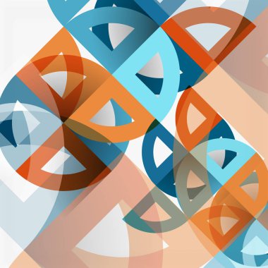 Kağıt daire kesim, mozaik mix geometrik desen tasarım