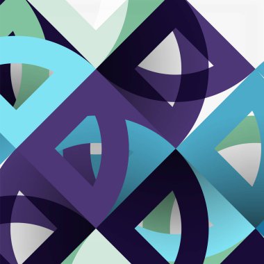 Kağıt daire kesim, mozaik mix geometrik desen tasarım