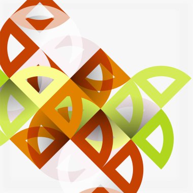 Kağıt daire kesim, mozaik mix geometrik desen tasarım